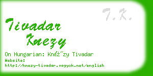 tivadar knezy business card